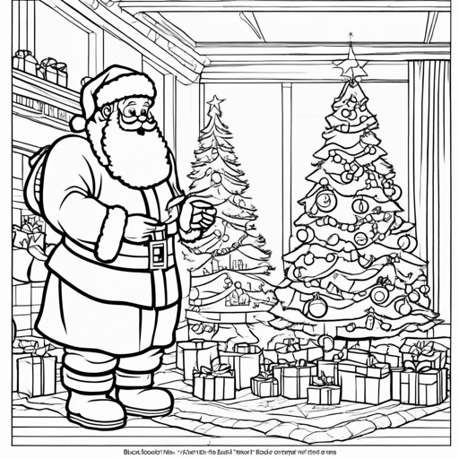 Christmas coloring page, level 1 Bold & Easy