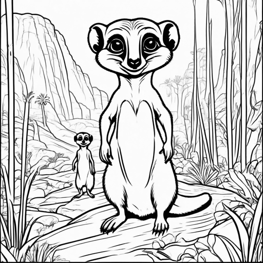 Safari Animals coloring page, level 2 Fun