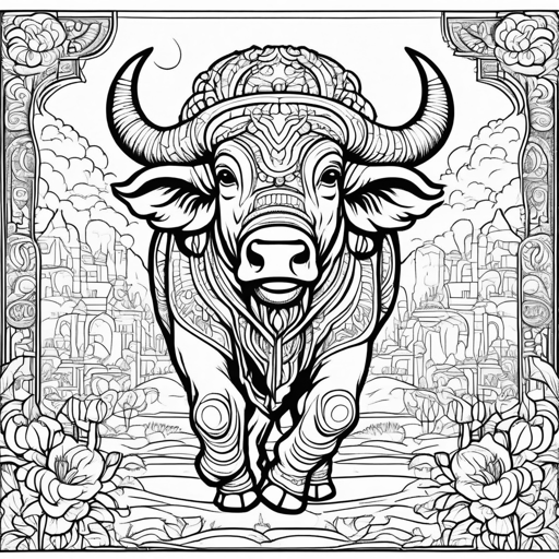 Safari Animals coloring page, level 3 Detailed